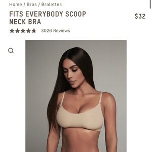 Bnwt skims scoop neck bra